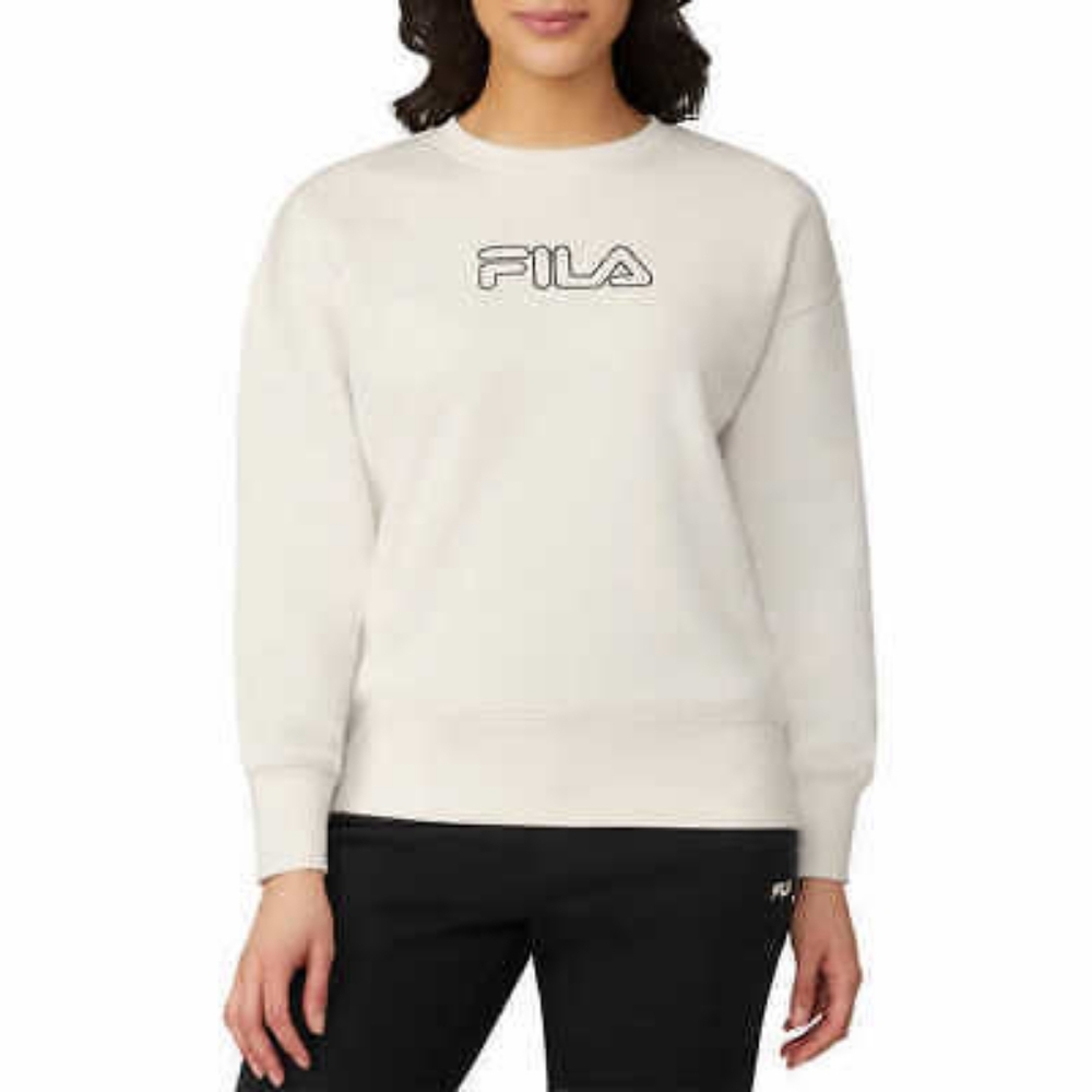 Cream colored fila crewneck sweatshirt. Women's medium